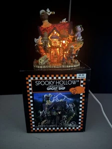 Vintage Jo-Ann Stores Spooky Hollow Halloween Ghost Ship 1999 Porcelain Village - Picture 1 of 9