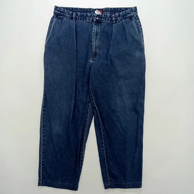 Vintage 90s Tommy Hilfiger Men's Jeans Size 36X30 Baggy Wide Leg Crest Logo Rare - Image 1 of 4