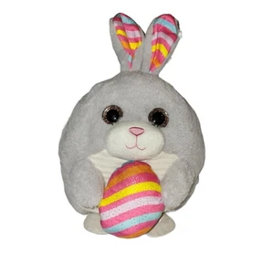 HugFun Bunny Rabbit Round Ball Easter Egg Glitter eyes Purple 11” - Picture 1 of 9