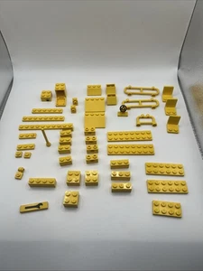 Vintage 1980er Lego Steine Lot gelb Baustein Stücke wie abgebildet - Bild 1 von 5
