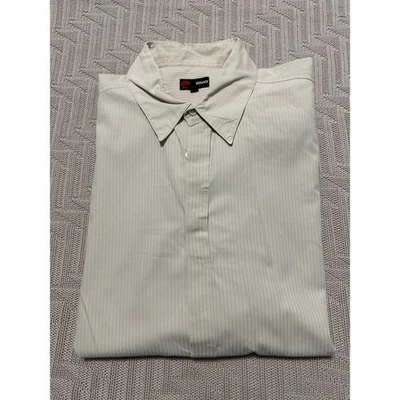 Versace Crema Damasco Rayas Manga Corta Botón Talla L Foto 1 de 4