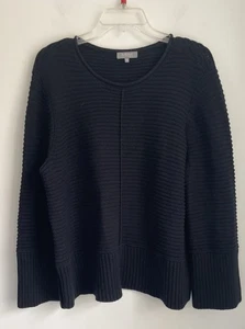 Habitat Clothes to Live In Large Black Sweater Cotton Blend Wide Sleeves - Picture 1 of 3