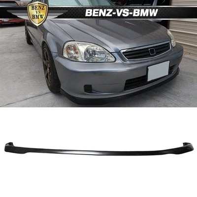 Fits 99-00 Honda Civic Front Bumper Lip JDM SIR Style Spoiler Guard Unpainted PU — 第 1/4 张图片