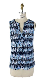 NWT Lilly Pulitzer Dev Knit Top Low Tide Navy Sails & Stripes Sz S - Picture 1 of 7