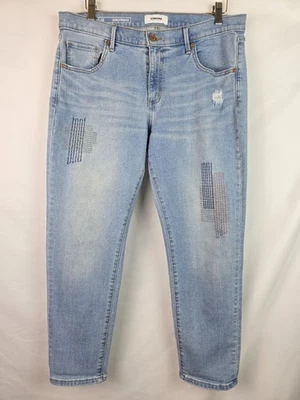 Pantalones de mezclilla ligeros Sonoma Jeans para mujer talla 12 adornados desgastados novia Foto 1 de 4