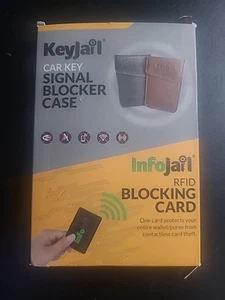 Estuche bloqueador de señal de llave de coche Faraday bolsa llavero bolsa de bloqueo RFID sin llave lote de 2 - Imagen 1 de 2