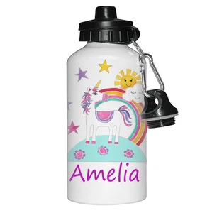 Personalised Girls Water Bottle - Custom School Lunch Bag Bottle - 400ml, Metal - Picture 1 of 18