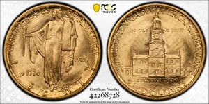 1926 P Gold $2.5 Sesquicentennial PCGS MS-63 Sesquicentennial - Picture 1 of 3