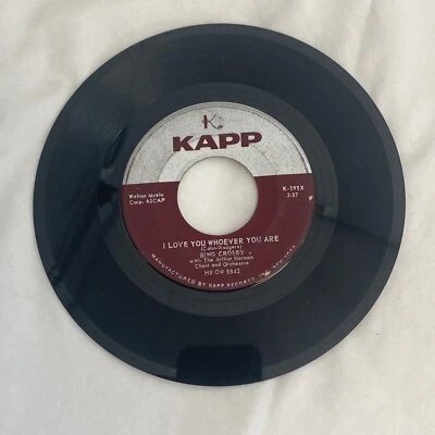 1957 Bing Crosby (45RPM Vinyl) Never Be Afraid/I Love You Whoever You Are K-195X - Image 1 of 4