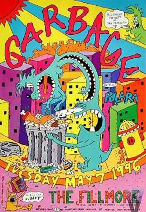 Garbage Concert Poster 1996 F-221 Fillmore - Image 1 of 1
