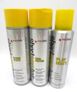 PIZARRA LIMPIA CABELLO CORTO SEXY 8,5 OZ y COOL FACTOR 8,5 oz y jugar sucio 4,8 oz - Imagen 1 de 2