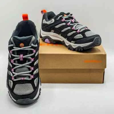 Merrell "Moab 3 WP" Women’s Waterproof Stability Hiking Shoe (Black/Orchid) New - Image 1 of 4