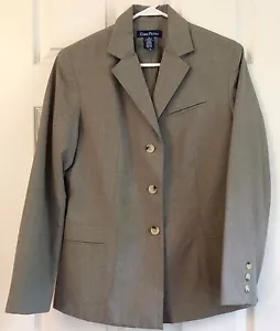 Evan Picone Suit Jacket Career Blazer 3 Button Front Sand Size 8 - Picture 1 of 11