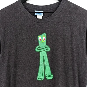 Gumby Cartoon T-Shirt Large Vintage Y2K Retro Fuzzy Made in USA - Bild 1 von 8