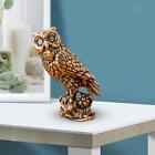 Miniature Owl Figurine Copper Owl Statue Mini Model for Table Home Bookcase