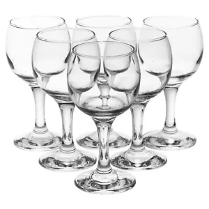 6 Piece Wine Glasses Goblet Set Pasabahce Stemmed Red White Wine Dinner Cups - Picture 1 of 11