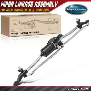 Front Windshield Wiper Linkage & Motor Assembly for Jeep Wrangler JK 2007-2018 - Picture 1 of 9