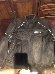 Nitro Racing Armored Black Textile Touring Motorcycle Jacket Sz 2XL Bin81 - Picture 1 of 5