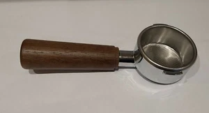 Portafiltro La Pavoni Sin Fondo/Desnudo Mango de Madera Pre Milenio 49mm Manipulación - Imagen 1 de 7
