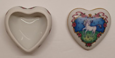 Franklin Valentines Day Porcelain 1983 Heart Trinket Box