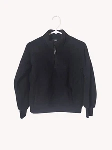 Athleta Girl Jacket Medium Pullover Black Sherpa School Casual  - Picture 1 of 11