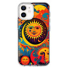 For Apple iPhone 12 Shockproof Case Psychedelic Trippy Hippie Sun Moon