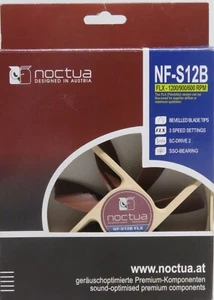 Noctua braun 120 mm 1200 U/min Gehäuse Computer Regler Blade Tips 3-Spd SSO Lager Lüfter - Bild 1 von 7
