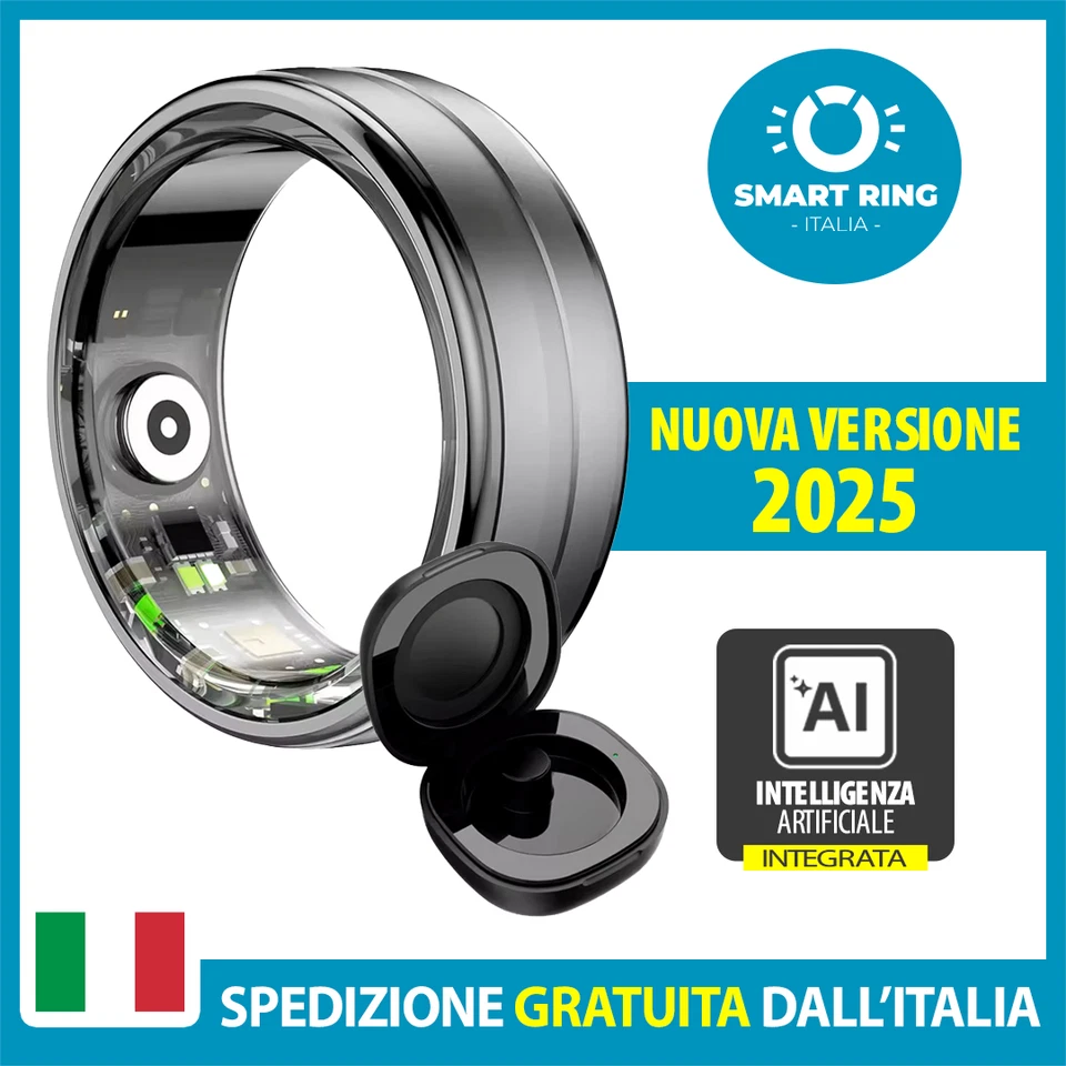 Smart Ring 2025: Modello con AI, Anello Smart Monitora Salute e Attività Fisica - Immagine 1 di 4