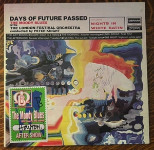 12"LP~JUSTIN HAYWARD AUTOGRAPH & BACK STAGE PASS~HOUSTON,TX.92~DAYS FUTURE PASSE - Picture 1 of 12