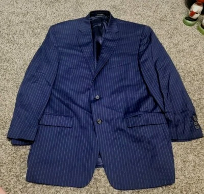 Blazer de remo Polo Ralph Lauren a rayas índigo 44R Foto 1 de 4