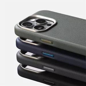 Luxury Alloy Lens Frame Particle PU Leather Magnetic Case For iPhone 16 Pro Max - Picture 1 of 58