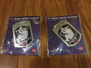 (2x) 2015 Don Newcombe Los Angeles LA Dodgers CY Young Award 1956 76 Pin #1 of 8 - Picture 1 of 11