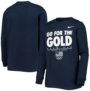 Team USA Youth Nike Navy 2020 Olympics Core Go for Gold Long Sleeve T-Shirt L - Picture 1 of 4