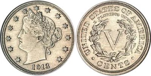 1913 LIBERTY NÍQUEL HAWN PÓSTER BRILLANTE FOTO monedas moneda dinero ee. uu. 126 - Imagen 1 de 1