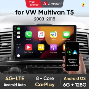 64GB Für VW T5 Multivan Android 13 Autoradio GPS Navi Apple Carplay NAVI DAB+FM - Bild 1 von 14