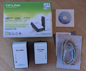 TP-LINK TL-WPA271 KIT 150Mbps Wireless N Powerline Adapter Starter Kit, 2.4Ghz - Picture 1 of 8