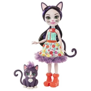 Enchantimals Ciesta Cat Doll with Climber Figure, 6-inch Small Doll with Remo... - Picture 1 of 9