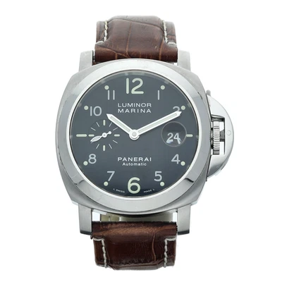 Panerai PAM00164 Luminor Marina 43 mm Steel Leather Black Dial Auto Men's Watch - Image 1 of 4