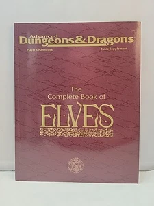 TSR AD&D 2nd Ed Complete Book of Elves (2nd+) Vintage Retro - Picture 1 of 5