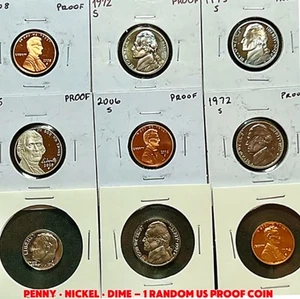 Penny • Nickel • Dime – 1 Random US Proof Coin - Picture 1 of 1