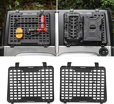 Par Para Jeep Wrangler JK JKU 2007-18 Ventana Trasera Almacenamiento Molle Panel Izquierdo Derecho Foto 1 de 4