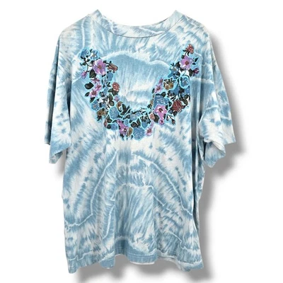 Camiseta Newport News Tie Dye Floral Gráfico Talla Grande XXL Foto 1 de 4