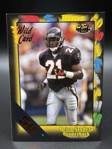 1991 Wild Card #70 DEION SANDERS 50 Stripe Falcons HOF - Picture 1 of 2
