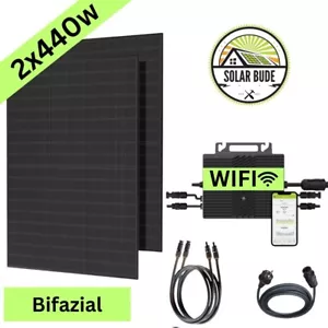 880 W/800 W Balkonkraftwerk Photovoltaik Solaranlage Steckerfertig Bifazial - Bild 1 von 4