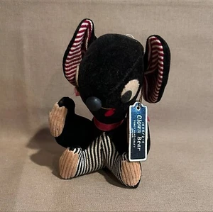 Vintage Japan NEW With Tag Sawdust Stuffed Plush CLOWN BEAR Velvet - Picture 1 of 4
