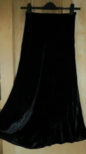 The White Company Velvet Bias Cut Midi Skirt With Silk Sz Uk 8 - Picture 1 of 6