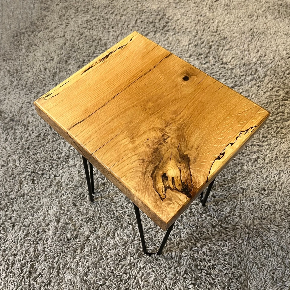Epoxy Live End Table / Side Table / Slab Epoxy Table / Natural Edge Side Table - Image 1 of 4