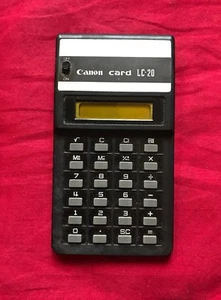rare ancienne calculator calculatrice vintage CANON CARD LC-20 collection - Photo 1/2