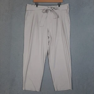 Athleta Skyline Pant II Damengröße 18 Abalone grau beige Taille zum Binden Athleisure - Bild 1 von 16