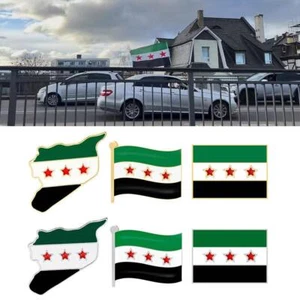 Freie Syrien Flagge Anstecknadel Abzeichen Mode Syrische Flagge Brosche Neu - Bild 1 von 18